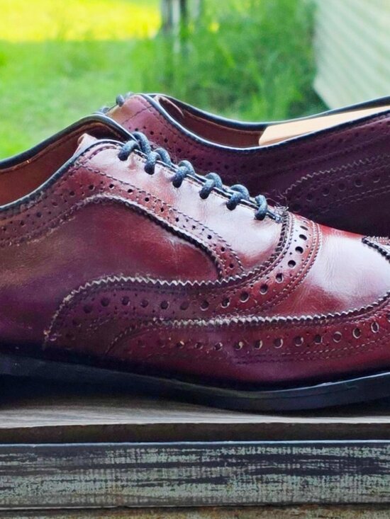Allen Edmonds McAllister Brown 10-D Oxford Wingtip Mens Leather Dress Shoes main image 11